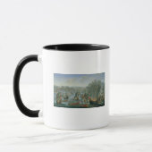 Seeschlacht mit der spanischen Flotte Tasse (Links)