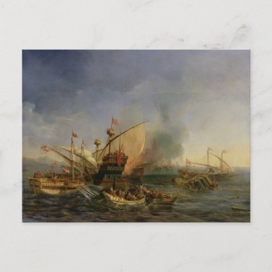 Seeschlacht von Episkopi 1323, 1841 Postkarte (Vorderseite)