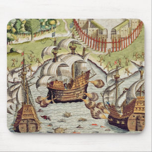 Seeschlacht zwischen dem portugiesischen und das mousepad