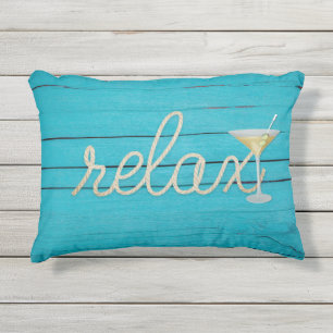 Seeschleppseil auf Wasserholz mit Martini Kissen Für Draußen