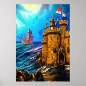 Seeschloss | AI Art Poster (Vorne)