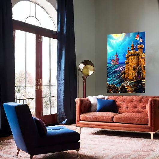 Seeschloss | AI Art Poster