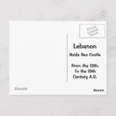 Seeschloss Saida 3 Postkarte (Rückseite)