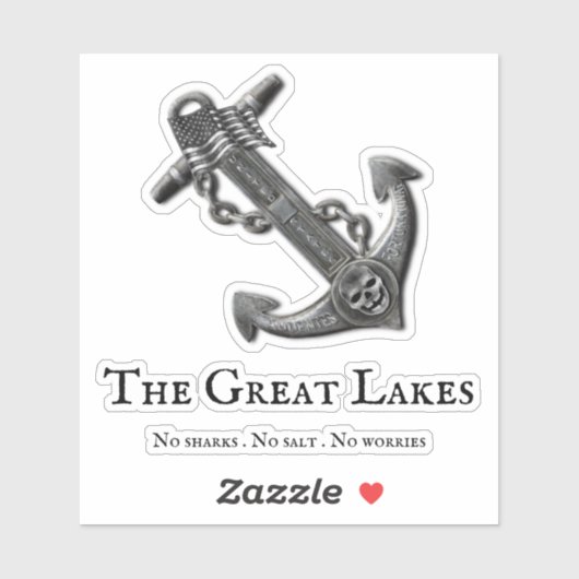 Seeschriffe des Chromankers Aufkleber (Blatt)