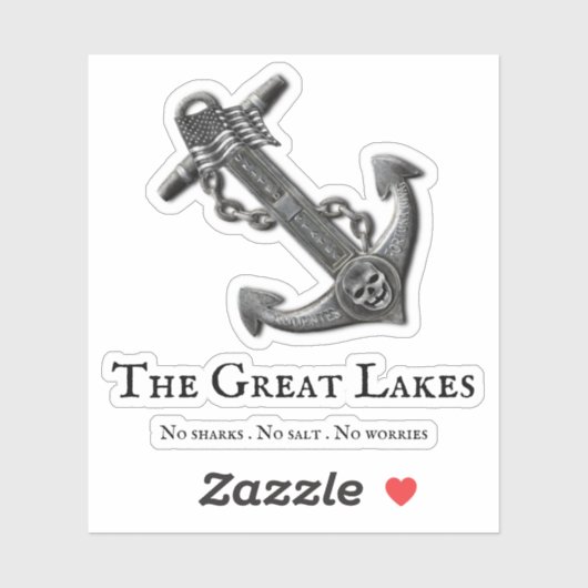 Seeschriffe des Chromankers Aufkleber (Blatt)