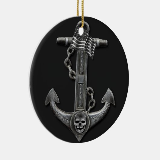 Seeschriffe des Chromankers Keramik Ornament (Rechts)