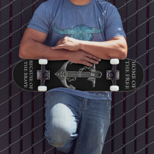 Seeschriffe des Chromankers Skateboard