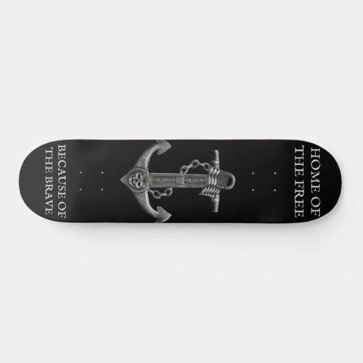 Seeschriffe des Chromankers Skateboard (Horizontal)