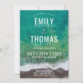 Seeschwalben Seesand-Hochzeit Einladung (Vorderseite)