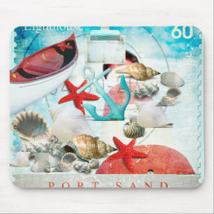 Seeseashells-Ankerstarfish-Strand-Thema Mousepad