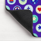 Seeseeblaues Seemann-Muster Mousepad (Ecke)