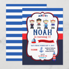 Seeseemann-Jungen-Einladungen Einladung