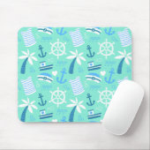 Seeseemannmuster der frischen Minze Mousepad (Mit Mouse)