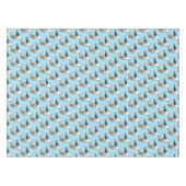Seeseemöwe auf einem Seashellmuster Tischdecke (Vorderseite (Horizontal))