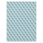 Seeseemöwe auf einem Seashellmuster Tischdecke (Vorderseite)