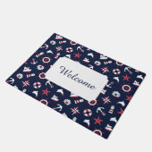 Seeseemuster | addieren Ihren Text Fußmatte (Schrägansicht)