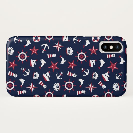 Seeseemuster Case-Mate iPhone Hülle (Rückseite (Horizontal))