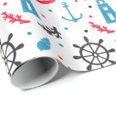 Seeseemuster Geschenkpapier (Rolleneckpunkt)