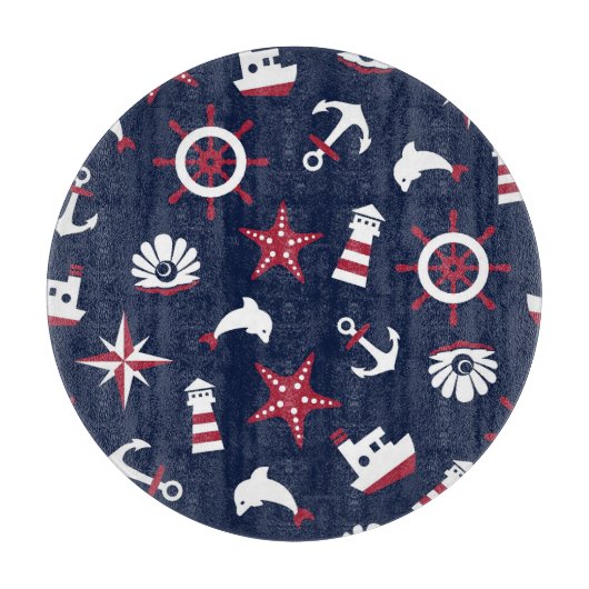 Seeseemuster Schneidebrett (Vorderseite)