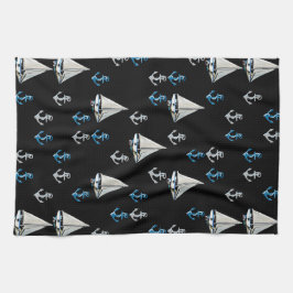 Seesegel-Boots-und Anker-Geschirrtuch Geschirrtuch