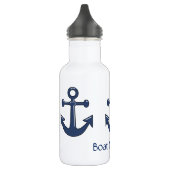 SeeSegelboot-Anker-blauer kundenspezifischer Trinkflasche (Links)