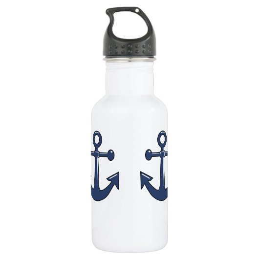 SeeSegelboot-Anker-blauer kundenspezifischer Trinkflasche (Rückseite)