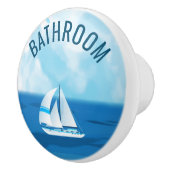 SeeSegelboot-Badezimmer-Tür Keramikknauf (Rechts)