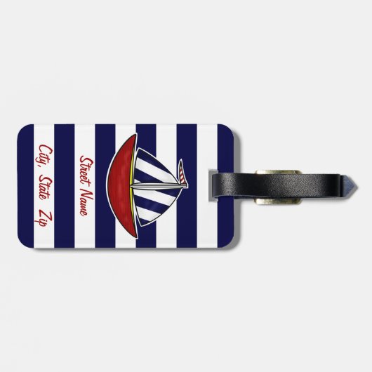 SeeSegelboot-Gepäckanhänger Gepäckanhänger (Rückseite horizontal)