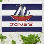 SeeSegelboot-Geschirrtuch Geschirrtuch (Gefaltet)