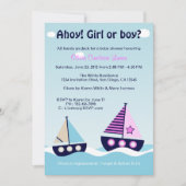 SeeSegelboot-Geschlecht decken Einladung (Vorderseite)