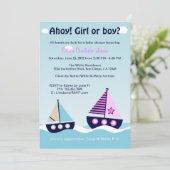 SeeSegelboot-Geschlecht decken Einladung (Stehend Vorderseite)