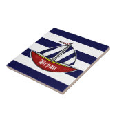 SeeSegelboot-Wand-Fliese Fliese (Seite)