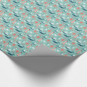 SeeSegelboote und Wale Geschenkpapier (Ecke)