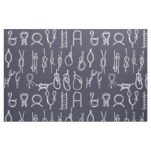 Seeseil-Knoten u. Marine-Blau Stoff
