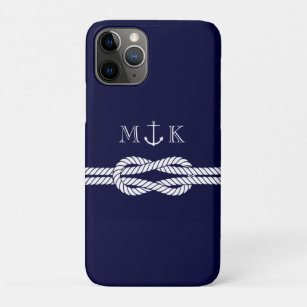 Seeseil und Anker-Monogramm in der Marine Case-Mate iPhone Hülle
