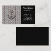 Seeseilschiff und -anker des rustikalen visitenkarte (Vorne/Hinten)