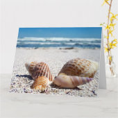 SEESHELLS STRAND TROPISCHEN GEBURTSTAGS KARTE (Gelbe Blume)