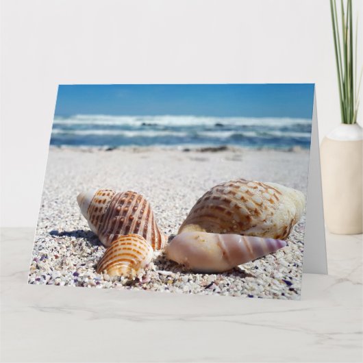 SEESHELLS STRAND TROPISCHEN GEBURTSTAGS KARTE (Vorderseite)