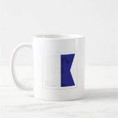 Seesignal-Flagge des buchstabe-"A" Kaffeetasse (Links)