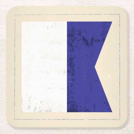 Seesignal-Flagge des buchstabe-"A" Rechteckiger Pappuntersetzer (Vorderseite)