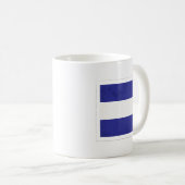 Seesignal-Flagge des buchstabe-"J" Kaffeetasse (VorderseiteRechts)