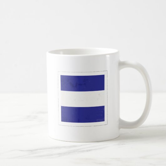 Seesignal-Flagge des buchstabe-"J" Kaffeetasse (Rechts)