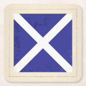 Seesignal-Flagge des buchstabe-"M" Rechteckiger Pappuntersetzer (Vorderseite)