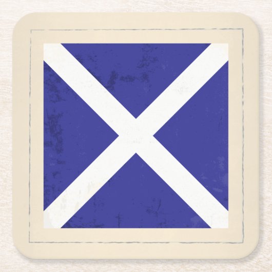 Seesignal-Flagge des buchstabe-"M" Rechteckiger Pappuntersetzer (Vorderseite)