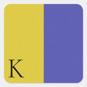 Seesignal-Flaggen-Alphabet-Aufkleber K Quadratischer Aufkleber