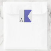 Seesignal-Flaggen-Alphabet-Aufkleber Quadratischer Aufkleber (Tasche)