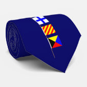 Seesignal-Flaggen-Krawatte A bis Z auf einer Krawatte (Gerollt)