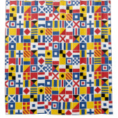 Seesignal-Flaggen-Muster Duschvorhang (Vorderseite)