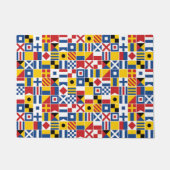 Seesignal-Flaggen-Muster Fußmatte (Vorderseite)