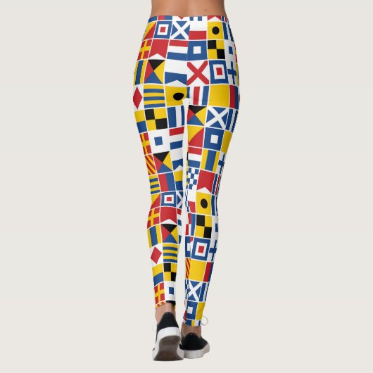 Seesignal-Flaggen-Muster Leggings (Rückseite)